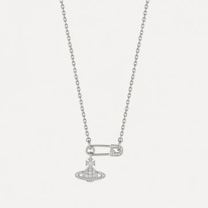 VIVIENNE WESTWOOD 西太后 Lucrece 别针土星徽标项链