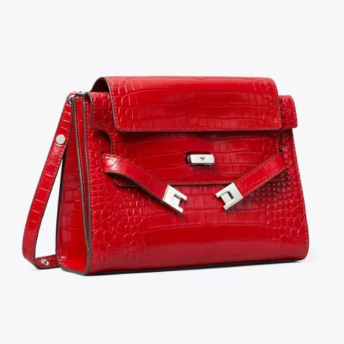 宋雨琦同款！Tory Burch 汤丽柏琦 Lee Radziwell 鳄鱼皮单肩包