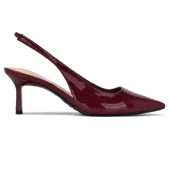 Nine West 玖熙 酒红色 高跟鞋