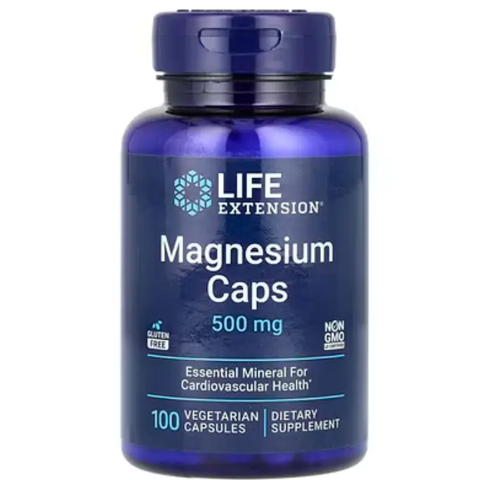 Life Extension 镁胶囊500 毫克100 粒素食胶囊