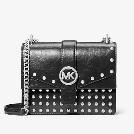 2件额外8折！Michael Kors Greenwich 铆钉斜挎包 拽姐必备