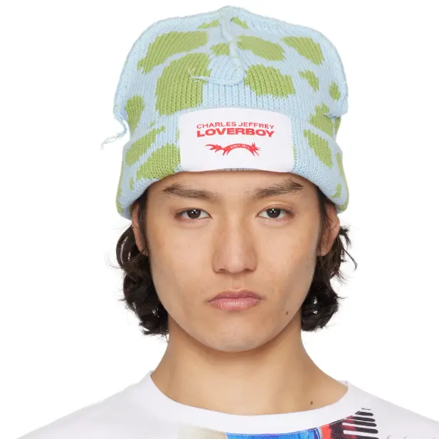 中站含税！Charles Jeffrey LOVERBOY 蓝色 & 绿色 Loverboy 毛线帽