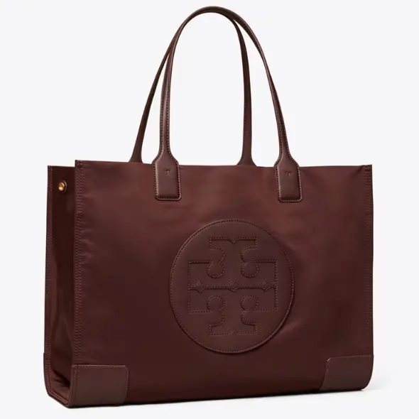 满$700享额外6.5折！Tory burch 汤丽柏琦 Ella 托特包 暗红色