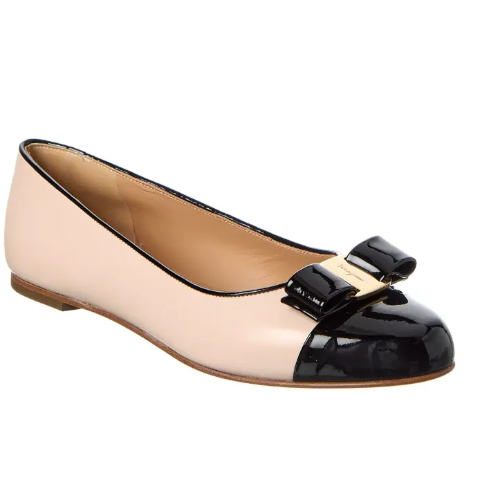 Ferragamo Varina 皮革芭蕾平底鞋