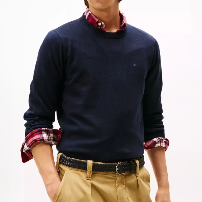 TOMMY HILFIGER 经典款徽标圆领卫衣