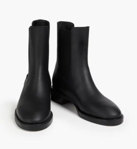 Stuart Weitzman Lenora 卵石纹皮革切尔西靴