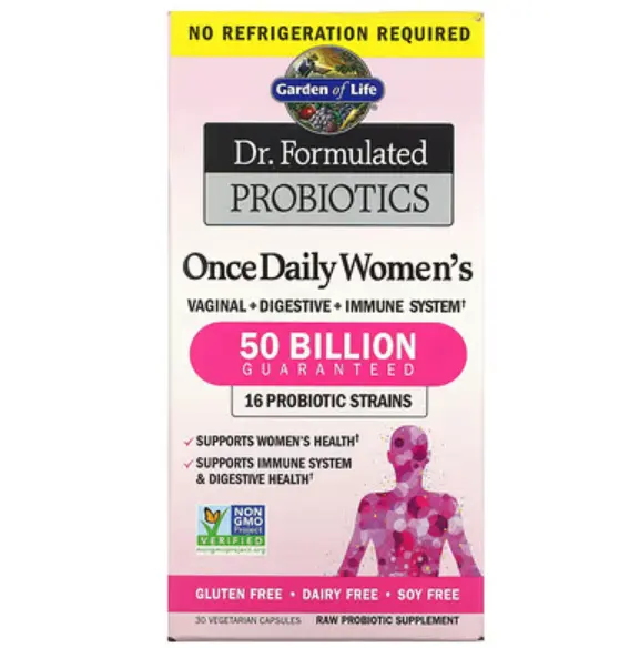Garden of Life Dr. Formulated 益生菌女性每日一次500 亿30 粒素食胶囊
