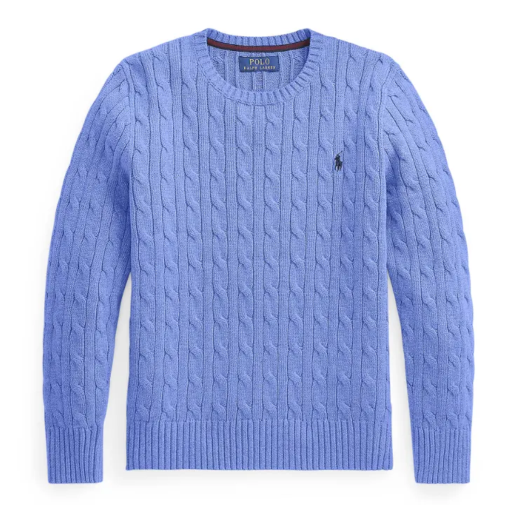 Ralph Lauren 拉夫劳伦大童款绞花圆领毛衣