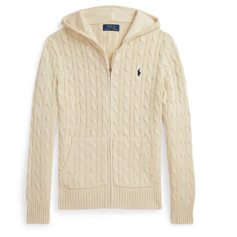 Ralph Lauren 拉夫劳伦大童款绞花毛衣连帽外套