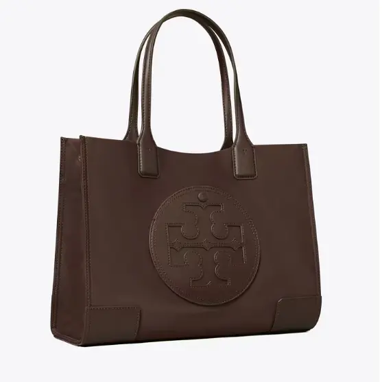 满$500享7折！Tory Burch 汤丽柏琦 小号 Ella托特包 深棕色