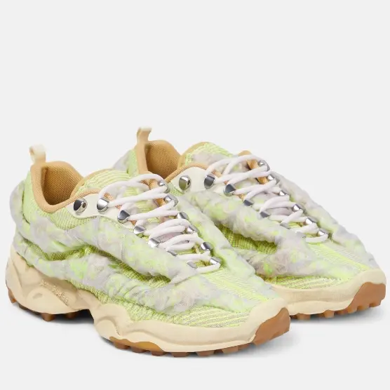 小码有货！ACNE STUDIOS Bubba 荧光绿运动鞋