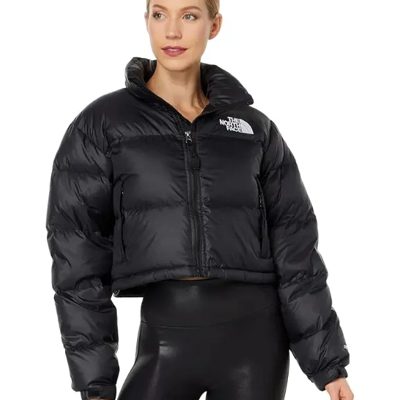 M码有货！The North Face 北面 Nuptse 短款羽绒夹克 黑色