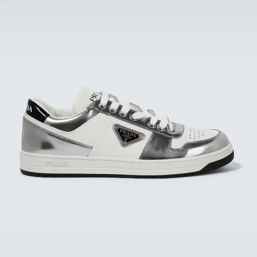 断码！PRADA 普拉达 Downtown 银白色运动鞋