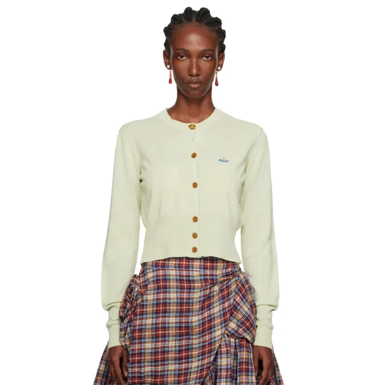 Vivienne Westwood 绿色 Bea Cropped 开衫