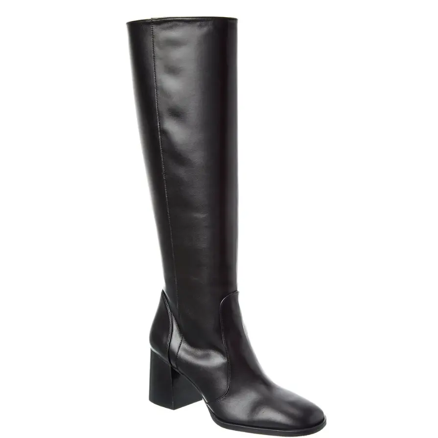 Stuart Weitzman Nola 拉链皮革及膝靴