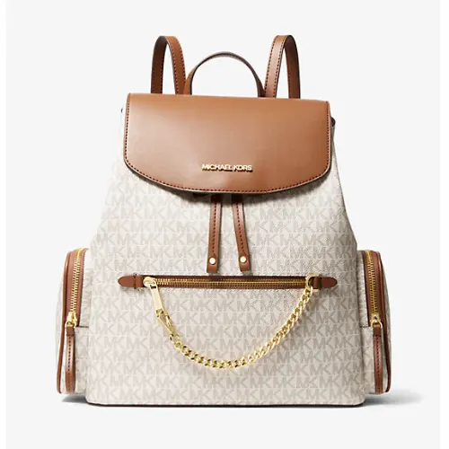 Michael Kors 白棕色老花 双肩包