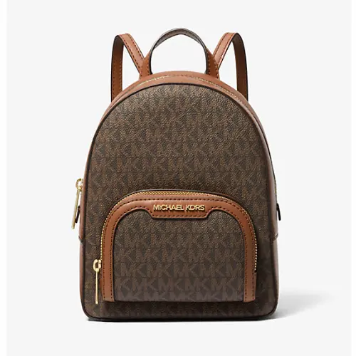 Michael Kors Jaycee 棕色老花 小号双肩包