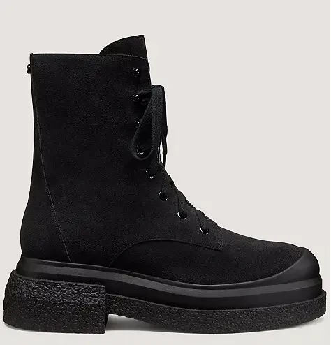 Stuart Weitzman Charli 麂皮系带靴