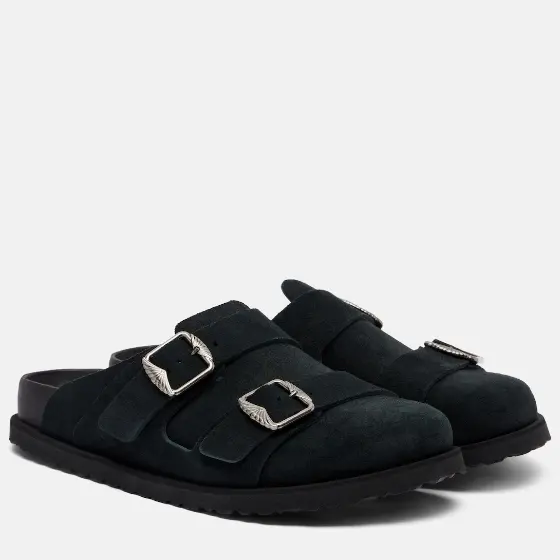 BIRKENSTOCK 1774 勃肯 222 West 黑色绒面平底鞋