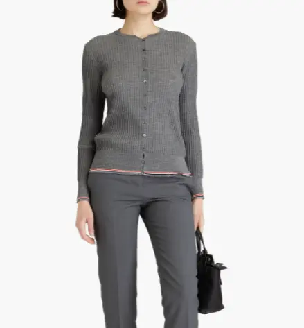 Thom Browne  Ribbed 羊毛混纺开衫