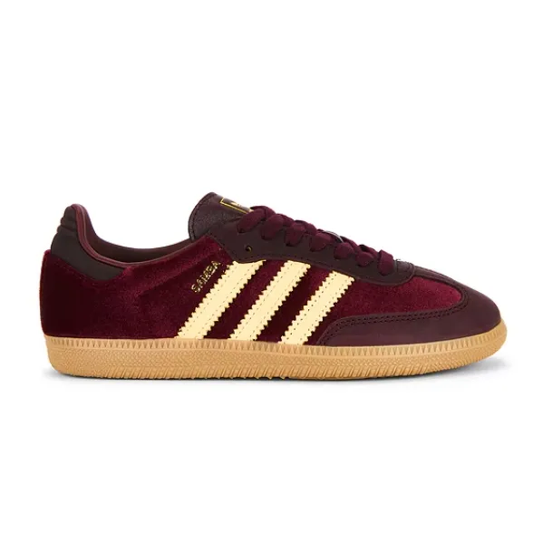 ADIDAS ORIGINALS 阿迪达斯 Samba 酒红色运动鞋
