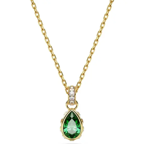 Swarovski 施华洛世奇 Chroma 系列 梨形切割绿色镀金色项链