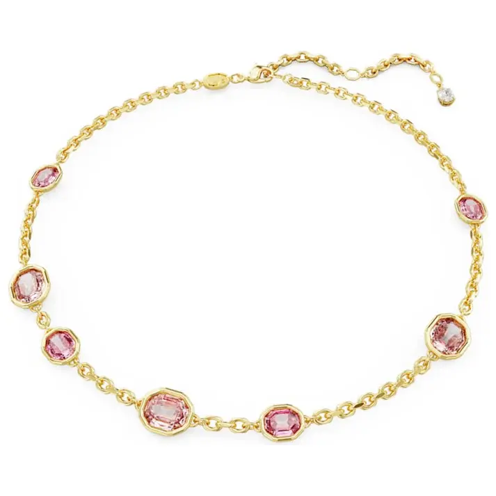 Swarovski 施华洛世奇 Imber 系列 粉色镀金色全环绕水晶项链