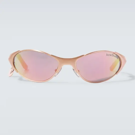 ACNE STUDIOS 椭圆形粉色墨镜