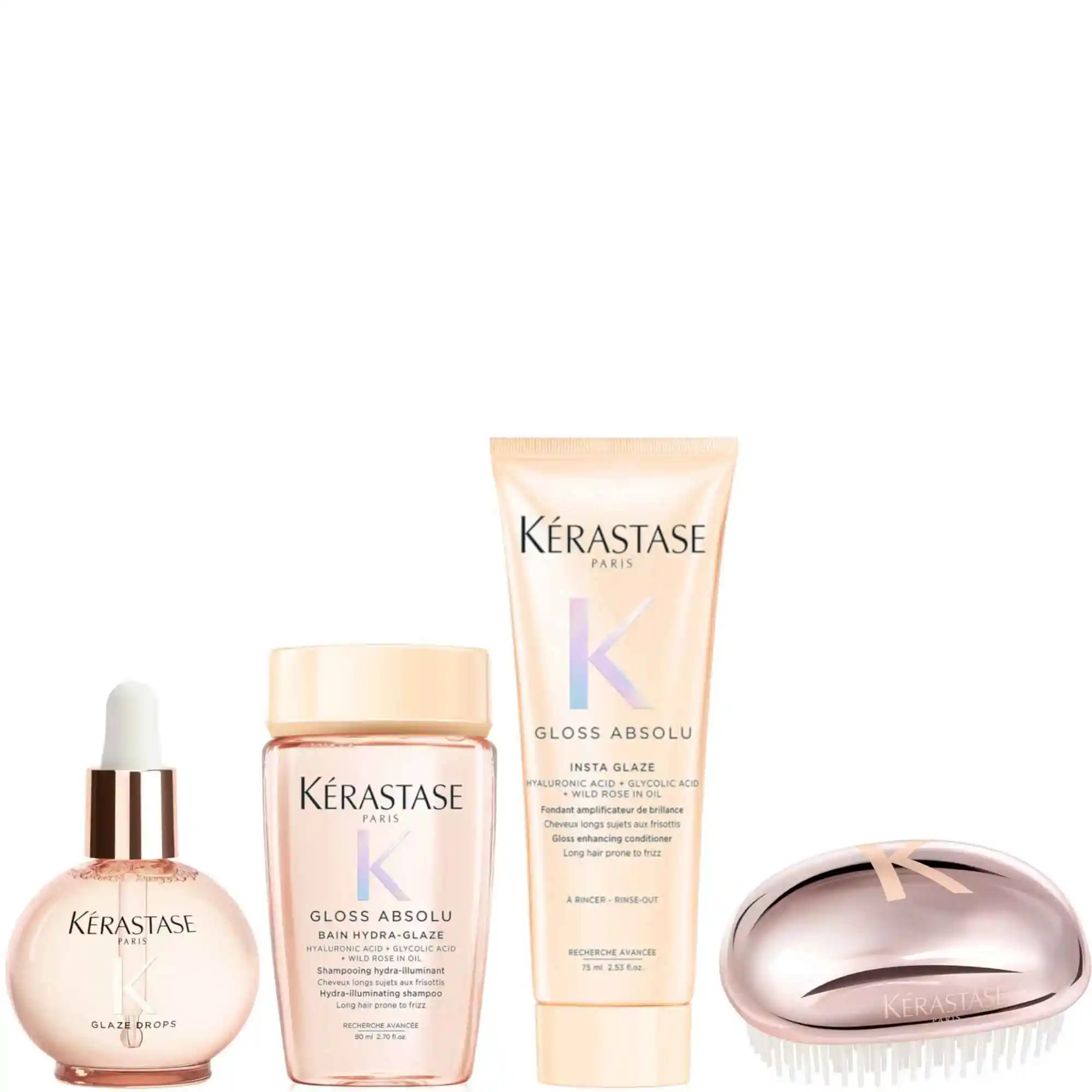 Kerastase 光泽4件套 （洗发露80ml+护发素75ml+发油45ml+发刷）