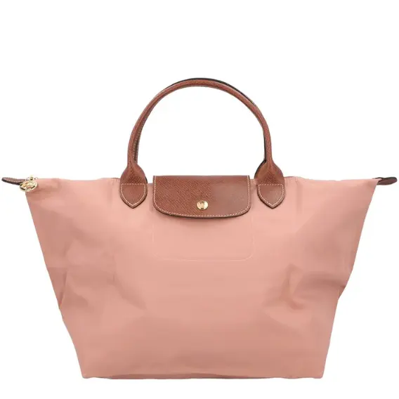 粉色娇嫩！Longchamp 珑骧中号手提包