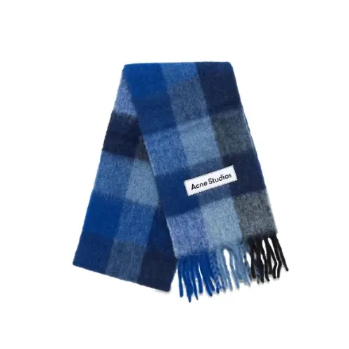 ACNE STUDIOS 克莱因蓝格纹围巾