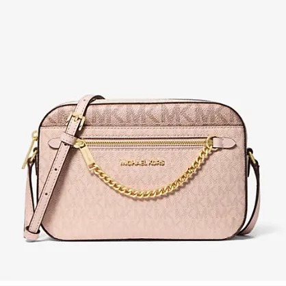 Michael Kors Metallic 老花斜挎包