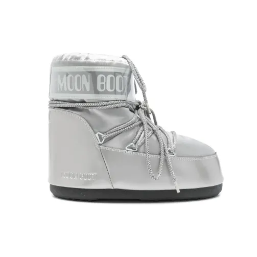 Moon Boot Icon Low Glance 银色雪地靴