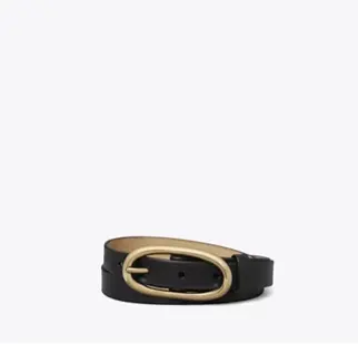 Tory Burch 汤丽柏琦 1英寸大号穿孔带扣腰带