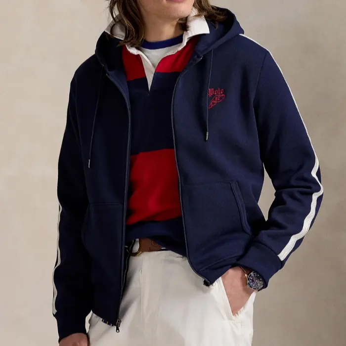 Polo Ralph Lauren 拉夫劳伦徽标双面针织连帽衫