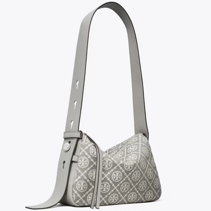 秦岚同款！Tory Burch 汤丽柏琦 老花盒子包 - 珍珠灰