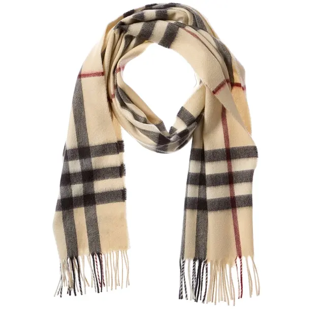 Burberry 宽格 羊绒围巾