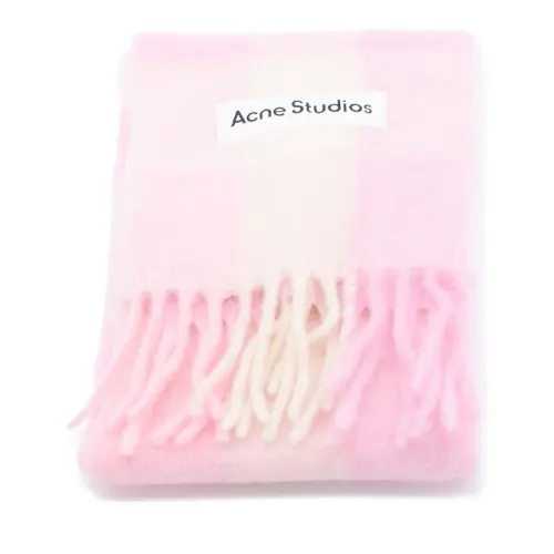 Acne Studios 粉色格纹围巾