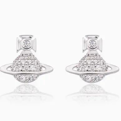 Vivienne Westwood 西太后 Tamia 银色土星耳钉