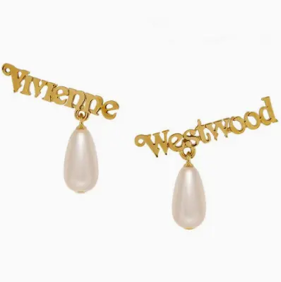 Vivienne Westwood 西太后 Amelia 字母名牌珍珠耳环