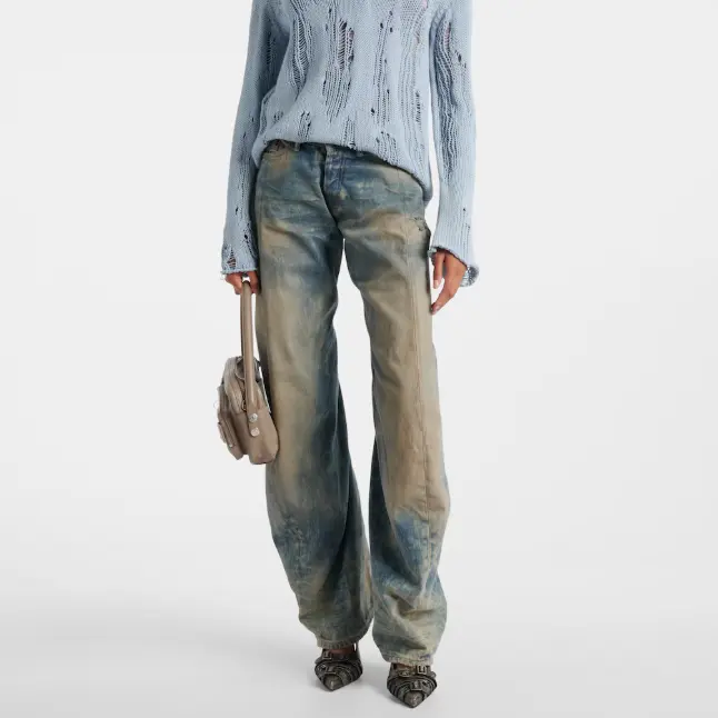ACNE STUDIOS 2006F 低腰阔腿牛仔裤