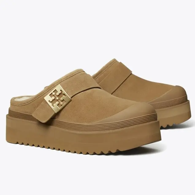 Tory Burch 汤丽柏琦 厚底加绒拖鞋