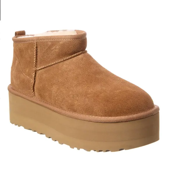 即将断货！UGG 经典 迷你 麂皮加绒短靴