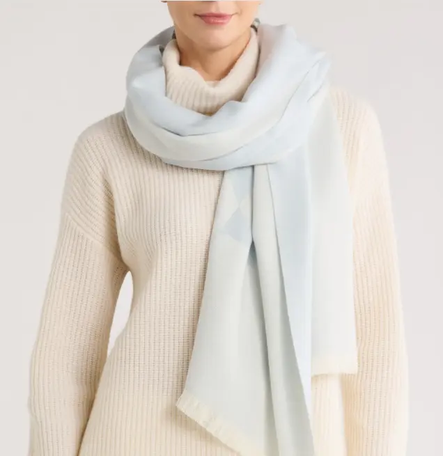 Givenchy Logo 羊毛羊绒混纺长方形围巾