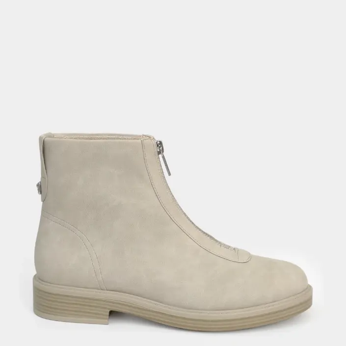 Aerosoles 米色仿磨砂低跟短靴