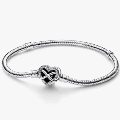 Pandora 潘多拉 无限爱心扣蛇形手链