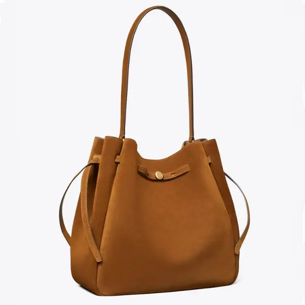 Tory Burch 汤丽柏琦 大号 Romy 麂皮水桶包