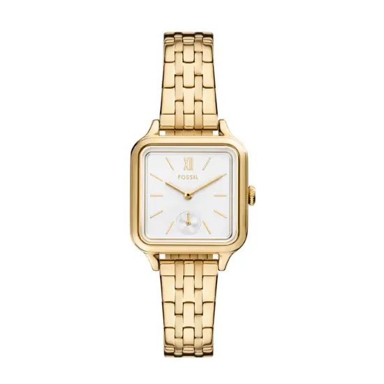 Fossil Colleen 三针金色不锈钢手表