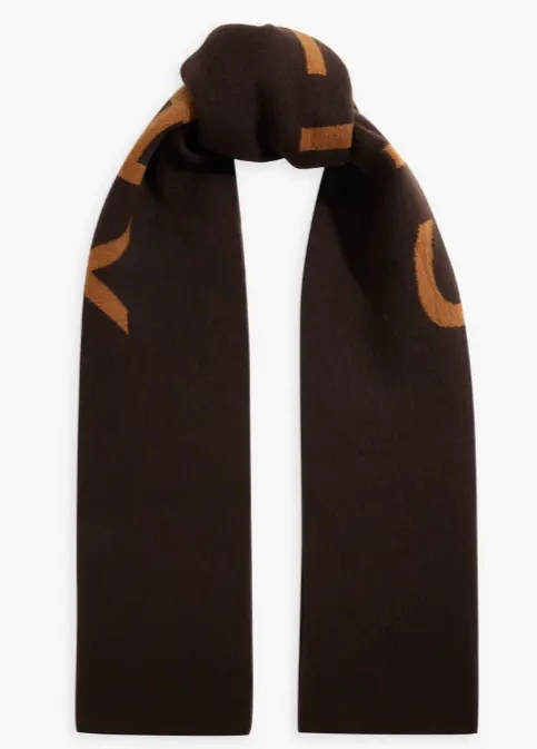 GIVENCHY 提花针织羊绒羊毛混纺围巾