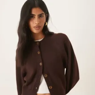 ASOS DESIGN 棕色针织开衫